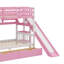 Lit superposé simple sur le thème du château simple, lit superposé en bois avec 2 tiroirs et 3 tablettes, y compris un escalier coulissant et de rangement-2078739267-2078739264