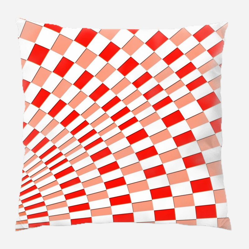 Graphic Geometric Microsuede Reversible Throw Pillow
