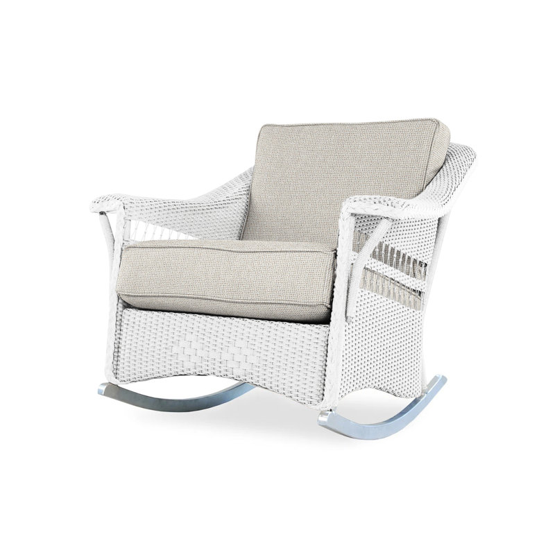 Nantucket Outdoor Rocker Chair, White, Demo Oatmeal