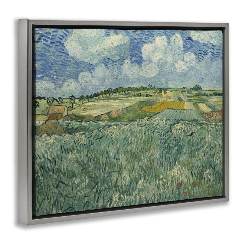 Art mural classique sur toile flottante encadrée par Van Gogh, Cadre flottant gris lustré, H 17 po x l 21 po