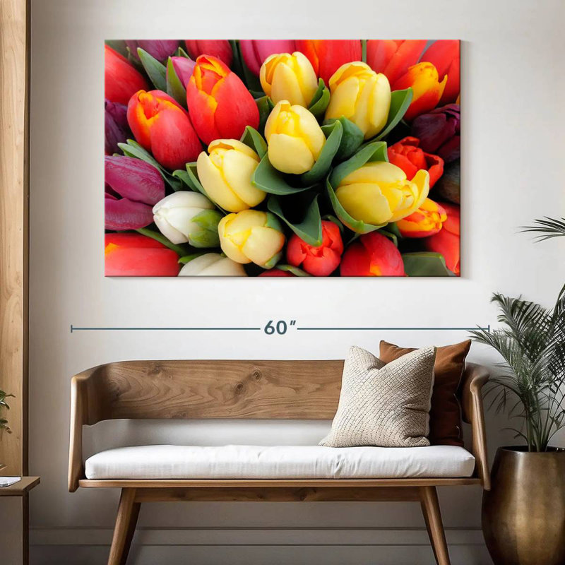 Harnek Vibrant Spring Tulips, 34" H x 51" W