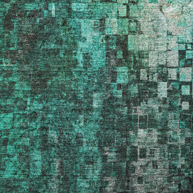 Tapis à poils longs de qualité supérieure lavable à la machine Dream, Teal, 8' x 10'