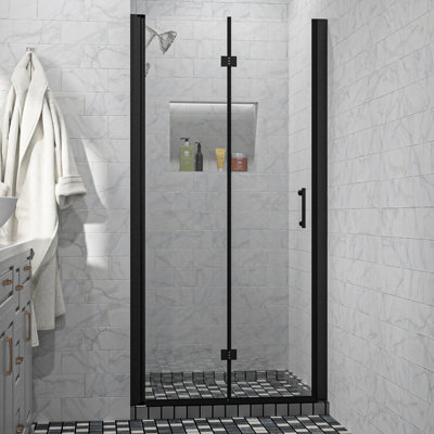 30" W x 72" H Frameless Folding  Shower Door Bi-Fold Bathroom Glass Door
