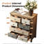 Commode de rangement rétro à 6 tiroirs en bois avec un design multicolore, convenant à la chambre à coucher, au salon et à la salle à manger