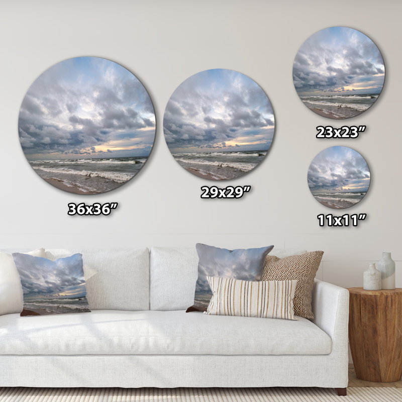 «Pastek Sunset Sky over Calm Sea II», photographie sans cadre sur métal