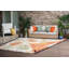 Tapis intérieur / extérieur en polypropylène tissé à plat réversible Valery - orange -88088560