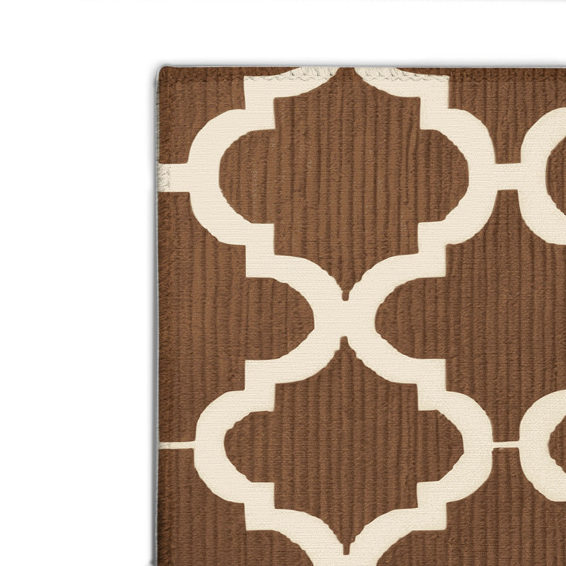 Tapis brun intérieur et extérieur Trellis, Rectangulaire 2 pi x 3 pi
