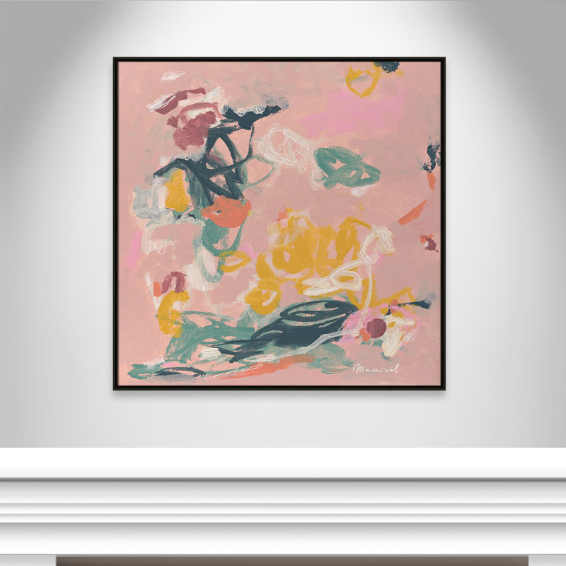 La vie en rose, reproduction carrée par Marisol Evora, H 41,5 po x l 41,5 po, Espresso