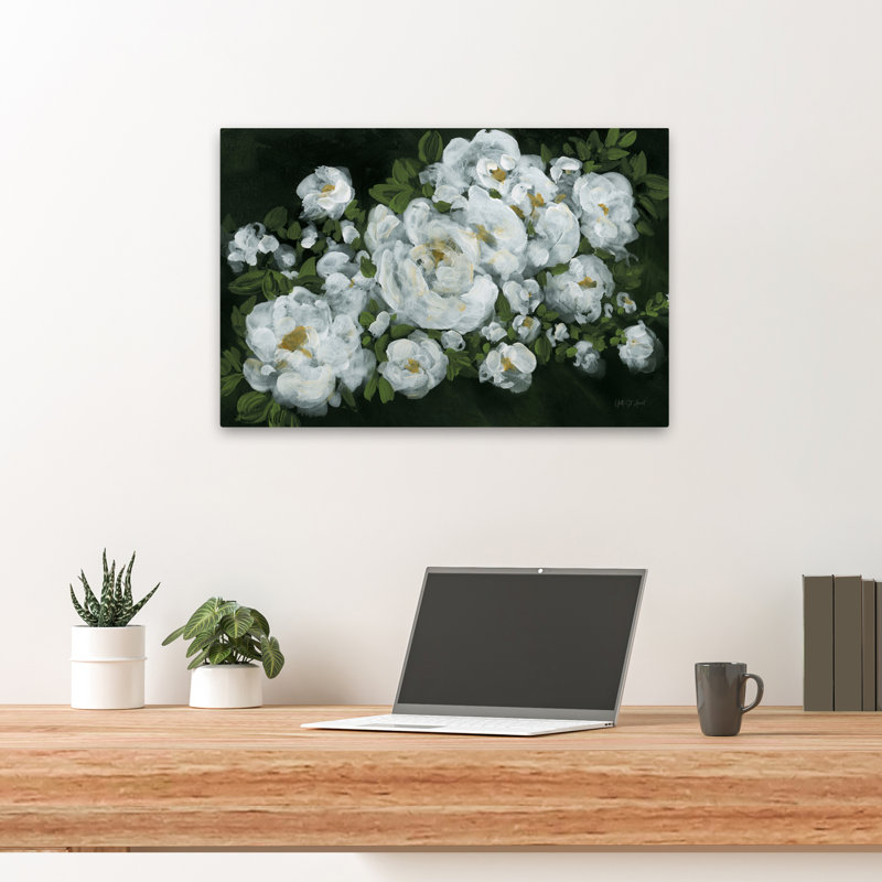 Fleurs florales - roses de minuit, H 16 po x l 24 po