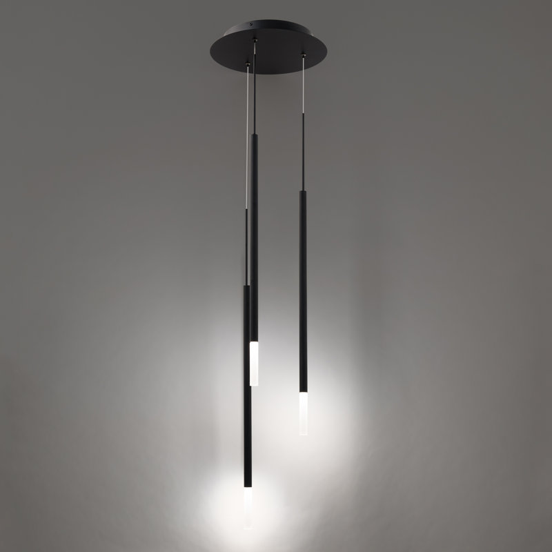 Viggo 3-Light LED Cluster Pendant with Round Shade, H 32 po x l 15 po x P 15 po