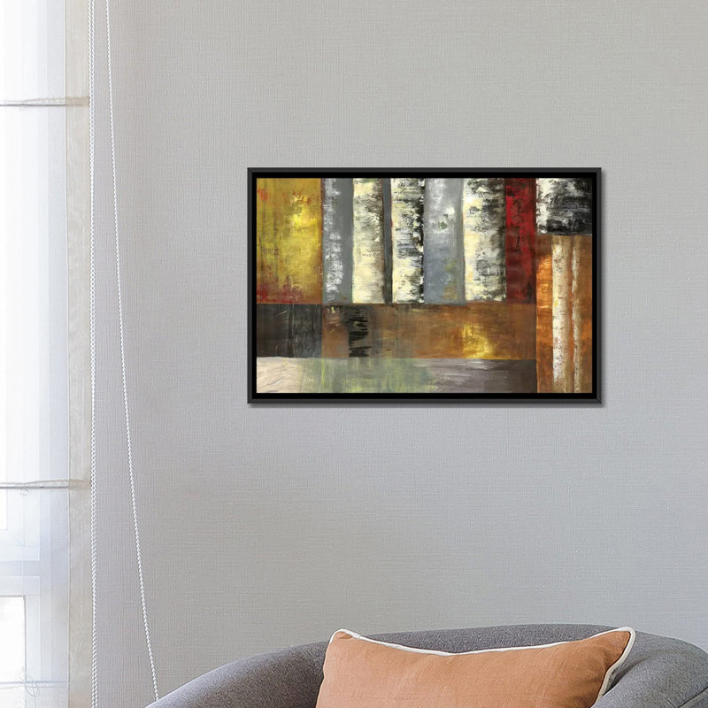 «Originial Birch», reproduction sur toile, H 18 po x l 26 po x P 1,5 po, Toile avec cadre noir, Pas de tapis