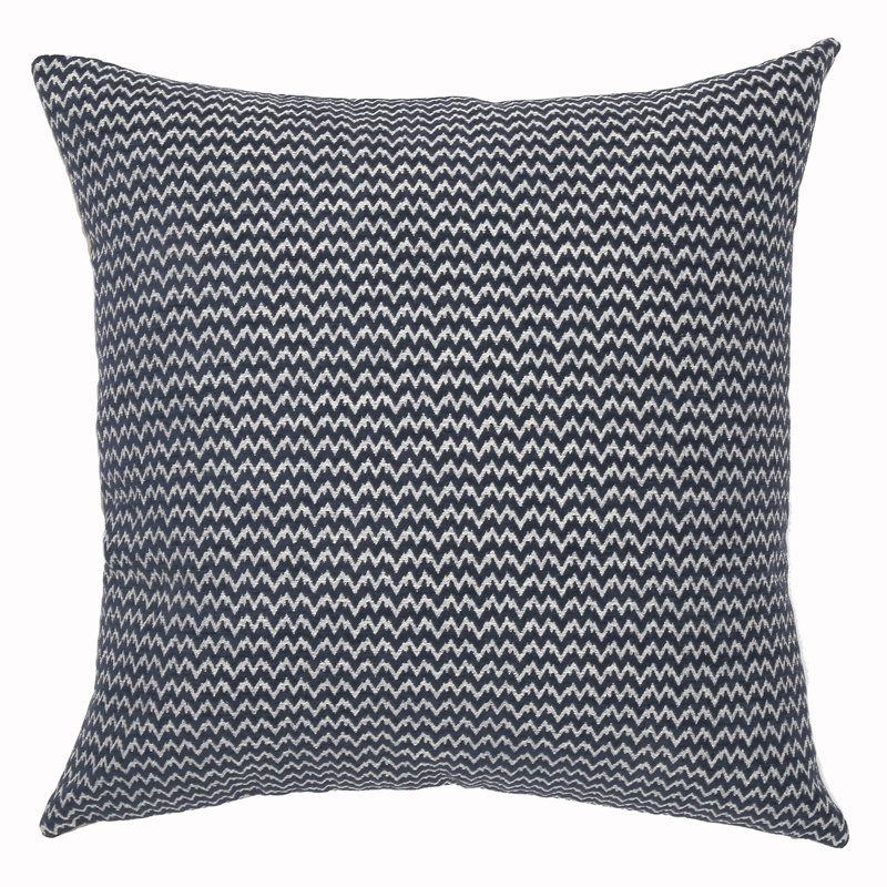 Bergen Square Pillow Cover & Insert, 22" x 22", Indigo