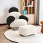 Chaise berçante moderne avec repose-pieds