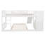 White Twin Over Bunk Bed With Secure Staircase And Fun Slide - Structure Functional Climbing Drawers Stable