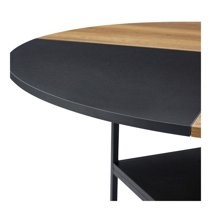 Ensemble de table et de chaises.Une table de salle à manger circulaire de couleur moderne épissée de 47,3 pouces de diamètre - rangement à double couche.