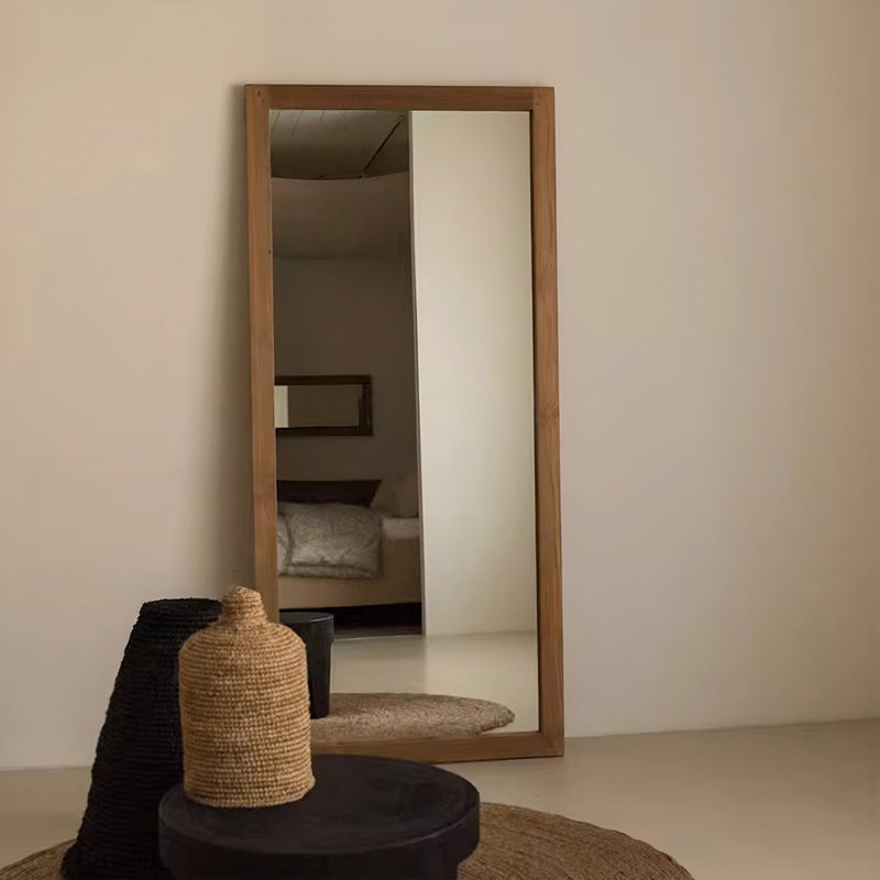 Miroir pleine grandeur rectangulaire en bois massif