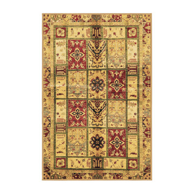 Tapis brun / rouge / jaune en laine tissé à la machine Sulgrave Southwestern