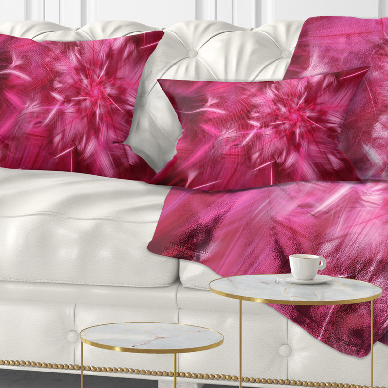 Feux d'artifice rotatifs fractal - imprimé floral, Rose