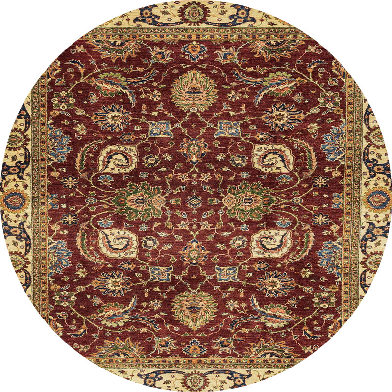 Abstract Indoor Rug, Round 8'