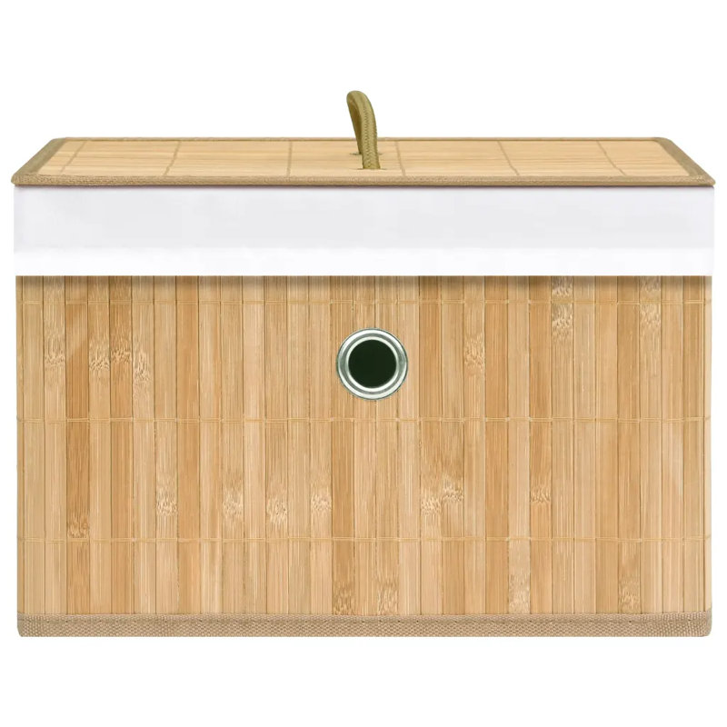 Boîte de rangement vidaXL, tissu moyen pliable, Jaune