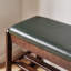 Banc de rangement avec siège rembourré et plateau relevable avec tablettes ouvertes-133713485-133713487-133713489