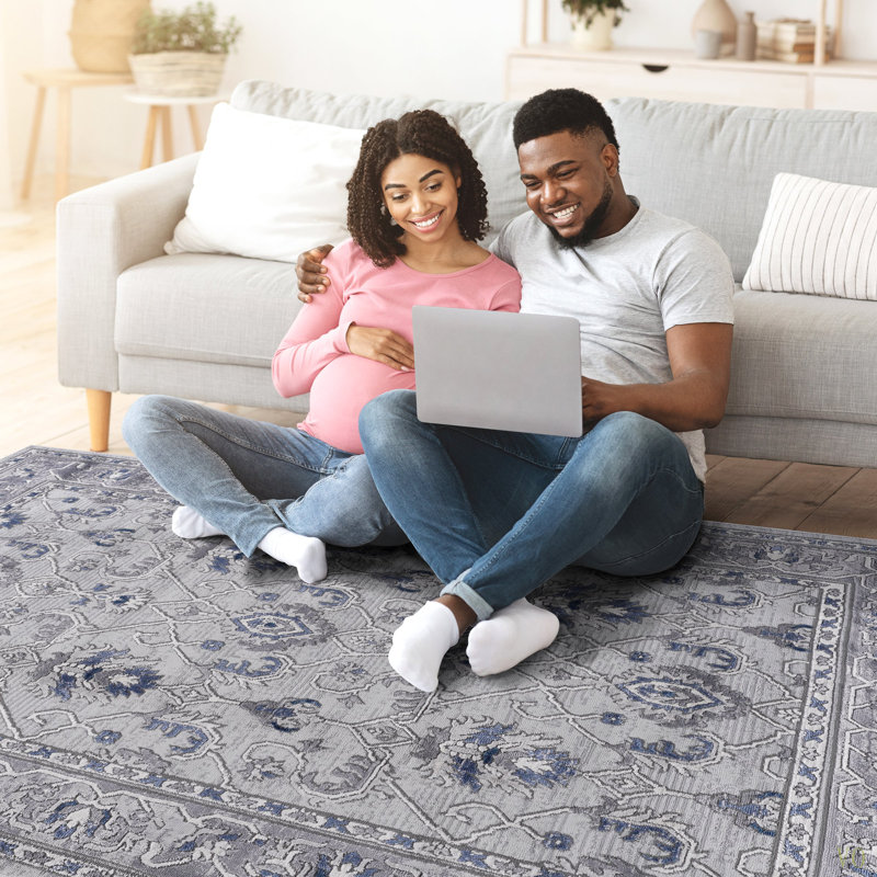 5X7 Oriental Area Rug Stain Resistant, Non-Shedding, Friendly For Living Room, Bedroom, Dining Room And High-Traffic Areas
