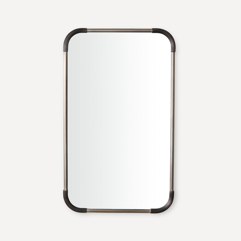 Mixed Metal Mirror, Brushed Pewter
