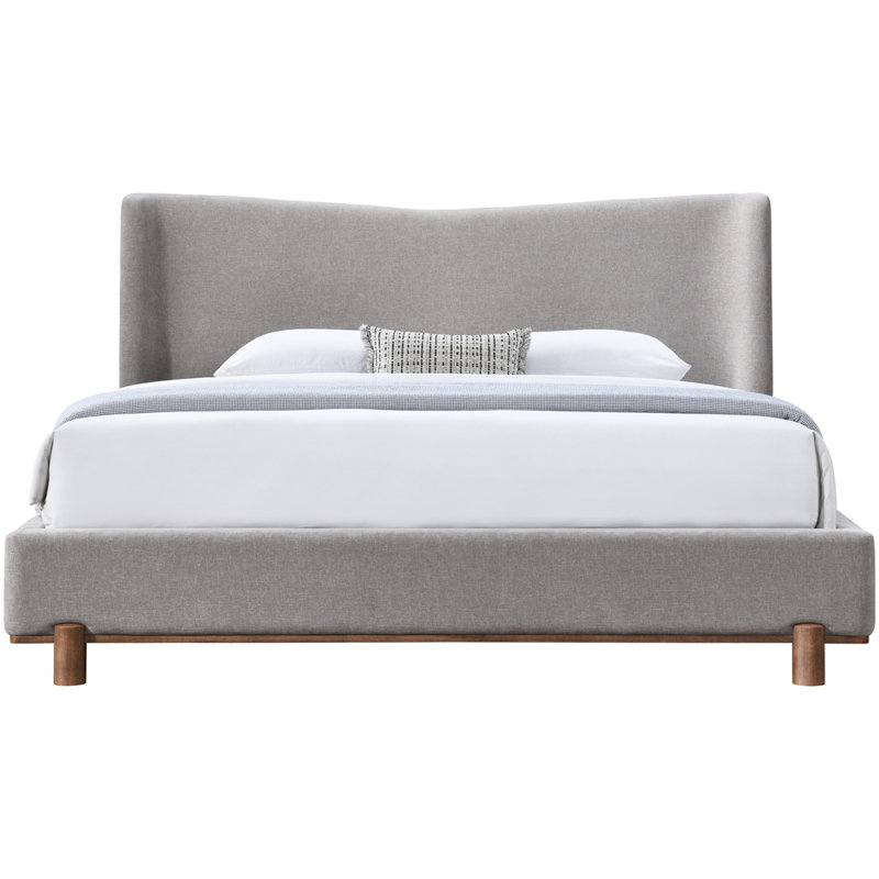 Lit en chenille gris Melbourne, Grand