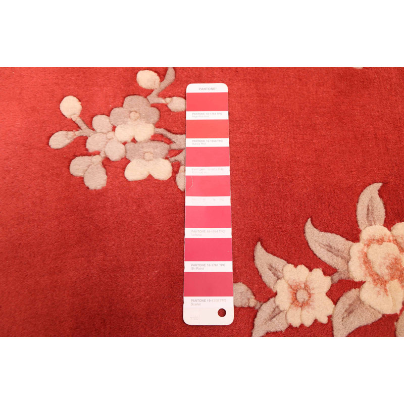 Tapis rouge Aubusson 2 pi 4 po x 8 pi 9 po