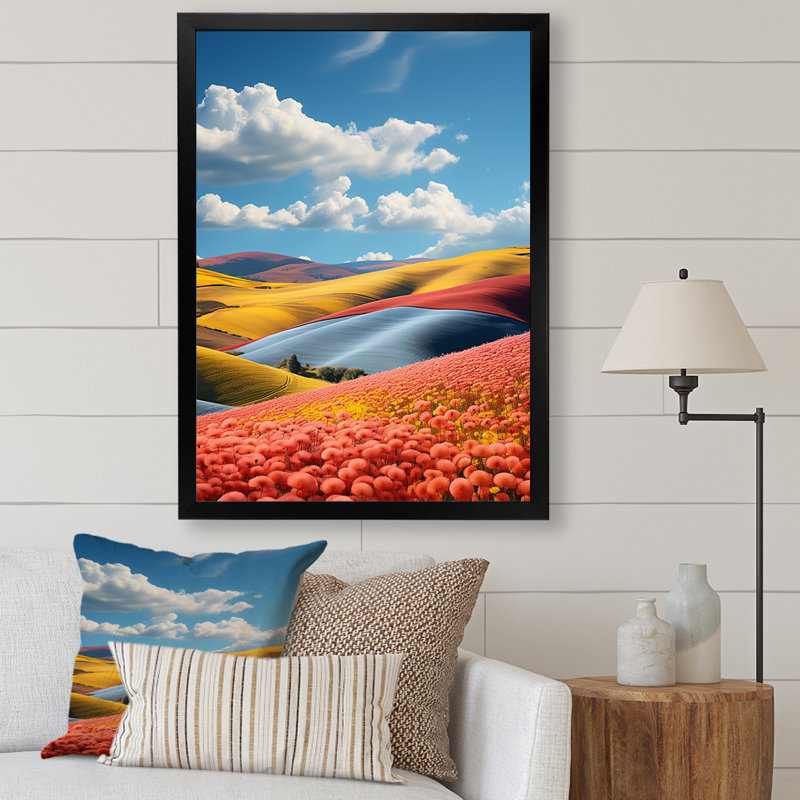 Reproduction d'art sur toile, paysage et nature symphonique II, H 40 po x l 30 po x P 1,5 po, Cadre photo noir