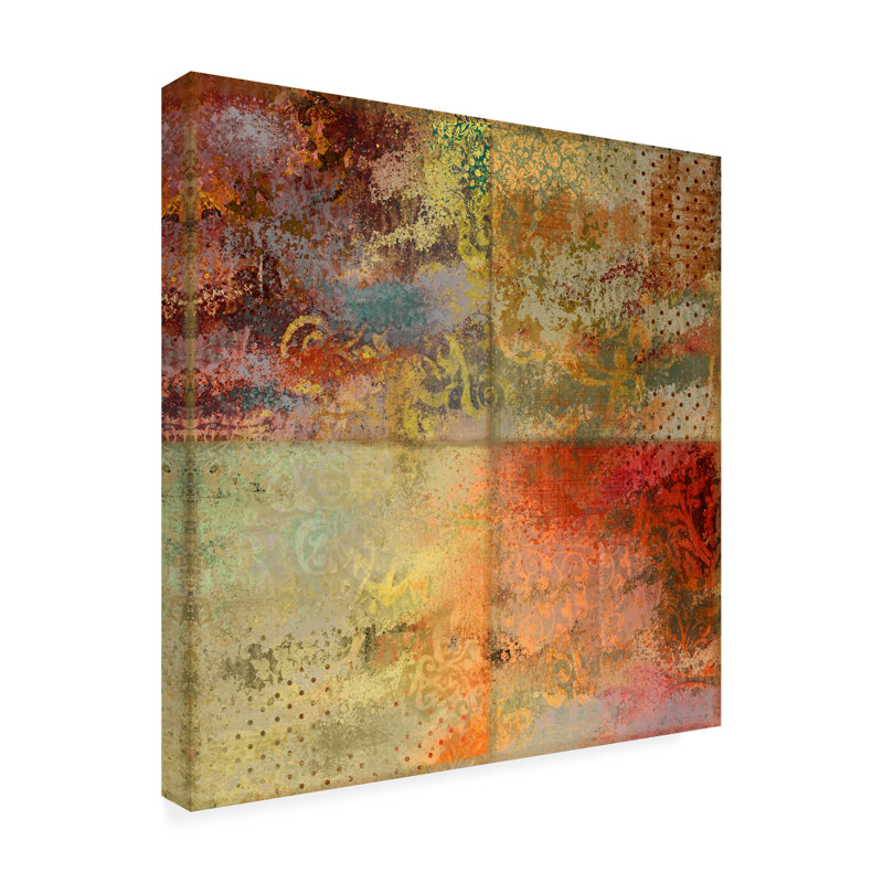 Art sur toile "Prisme et peinture", H 14 po x l 14 po