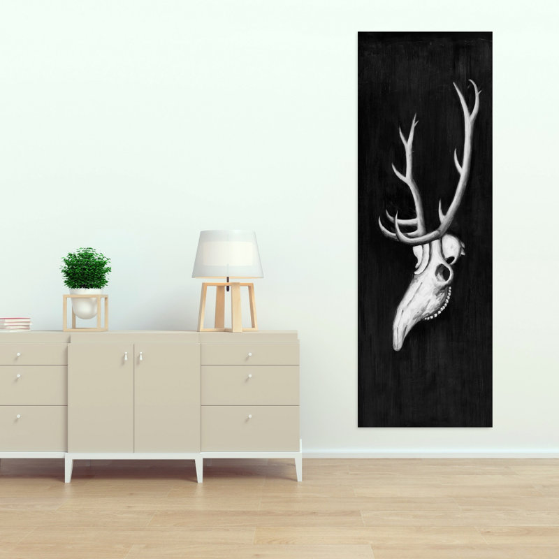 Décoration de toile de salon cerf dans le noir - noir et blanc