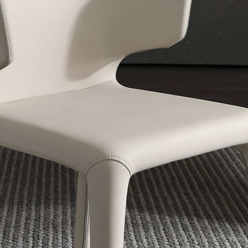 White Solid back side Chair(Set of 2)