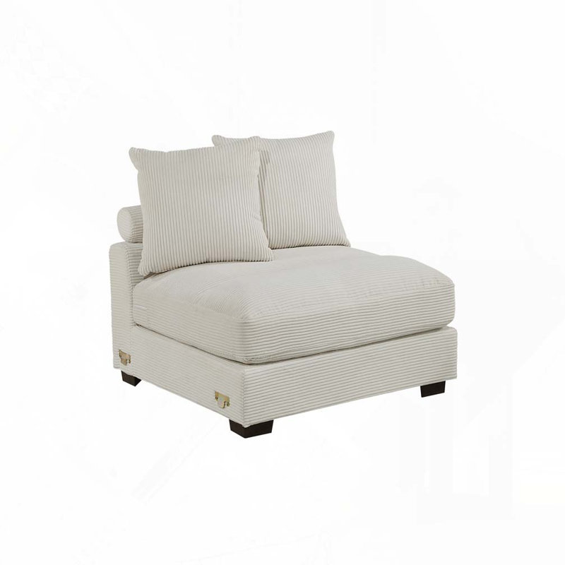 Fauteuil en velours côtelé