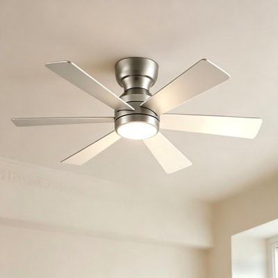 46" Modern Low Profile Ceiling Fan with Integrated LED Light