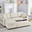 3 Seater Linen Sofa Bed-365104659