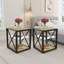 Table de chevet moderne pour chambre à coucher et salon, plateau en verre trempé et panneau de fibres à densité moyenne, table d'appoint de style industriel-1165058191-1149171906