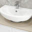 Meuble-lavabo de salle de bain - Forme en U, tablette réglable, lavabo de rangement blanc