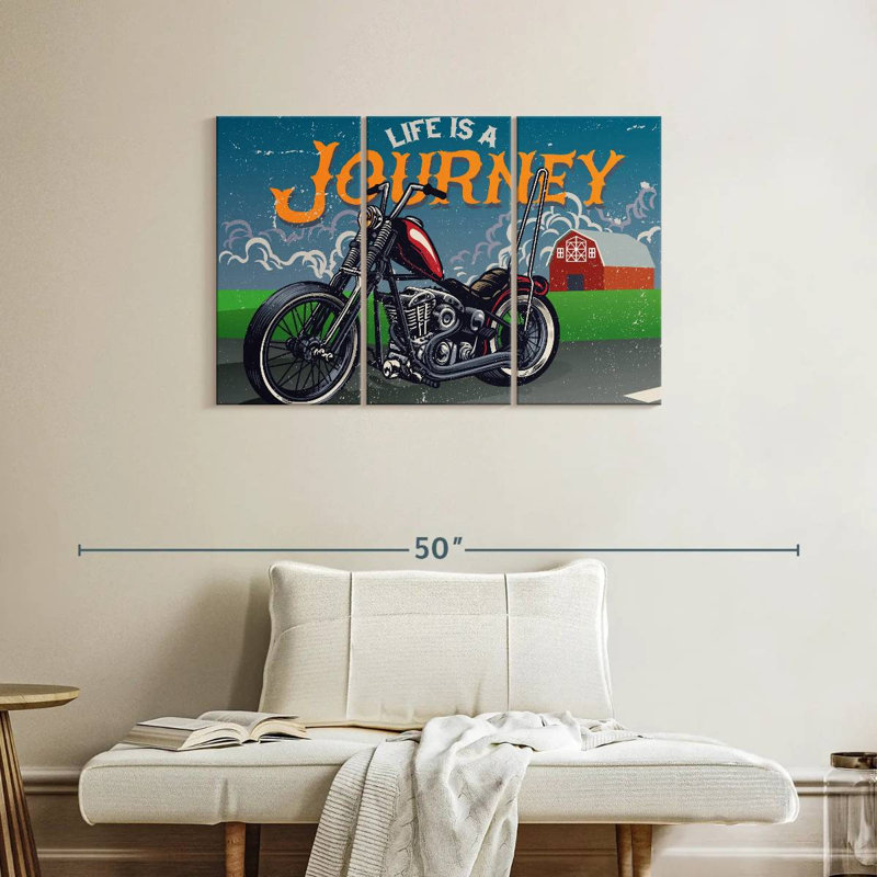 Mehar Life Is A Journey Moto, H 24 po x l 38 po