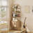 71" Arched Etagere Bookcase with Cabinet-1037101441