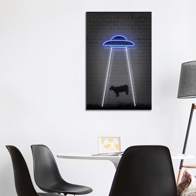 UFO 1 Piece Wrapped Canvas Wall Art