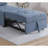 Sofas | Contemporary Convertible Tufted Sleeper Chair, Pull Out Bed for Dorms Small Spaces | Blue+Grey | Fabric
