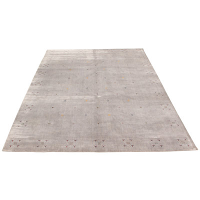 Kaleinani One-of-a-Kind 3'9" X 6'4" New Age Viscose Area Rug in Light Gray