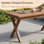 Table de bout d'extérieur à 2 niveaux pour table de bout en bois d'eucalyptus avec plateau à lattes