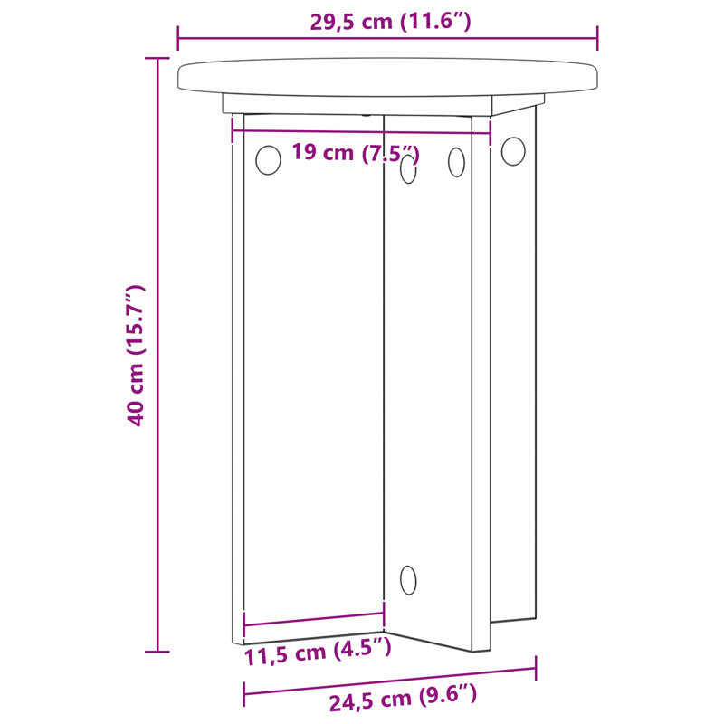 1 Tier Plant Stand Set of 2, 40cm H x 40cm W x 40cm D, White