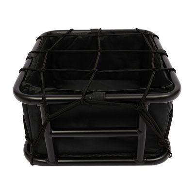 Panier de vélo arrière avec filet à bagages et doublure intérieure de panier