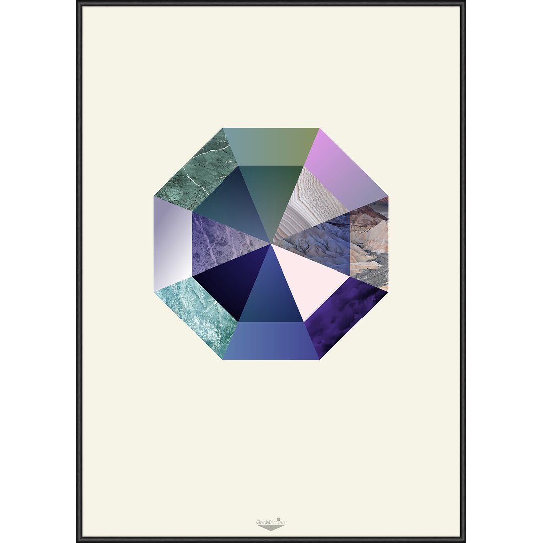 Gerahmtes Poster „Crystal Dreams 1“, Grafikdruck