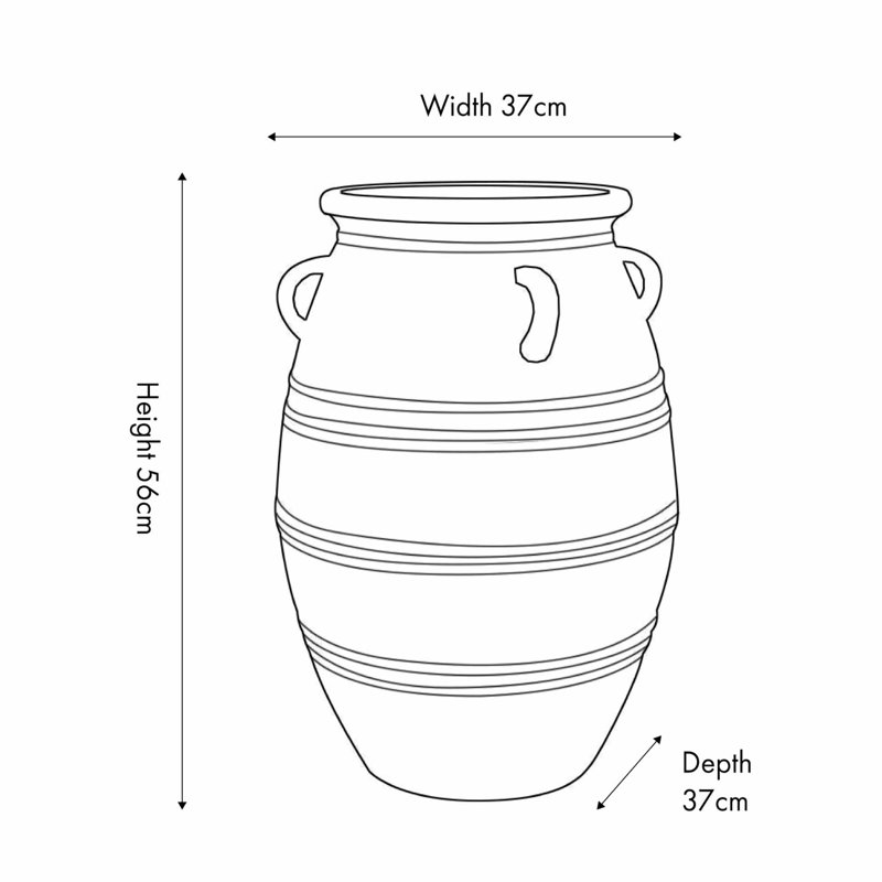 Fiberstone Floor Vase, 55cm H x 37cm W x 37cm D