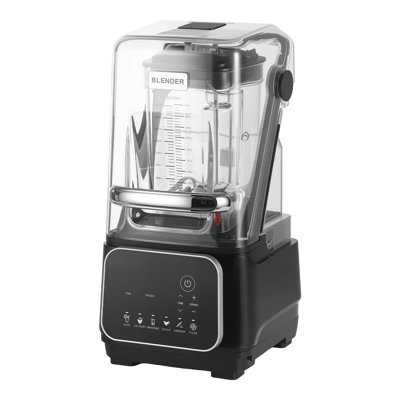 Mélangeur, mélangeurs de comptoir professionnels de 68 oz avec écran, robot culinaire de cuisine de 2 200 W 26 000 tr / min, autonettoyant, vitesse réglable, 6 préréglages pour les smoothies, broyage de glace, purée, noir