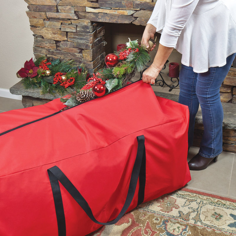Grand sac de rangement rouge pour Noël